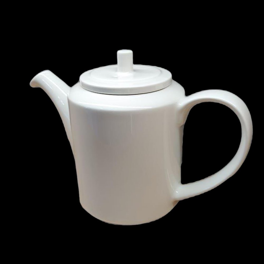 Plain White Ceramic Teapot, For Kitchen