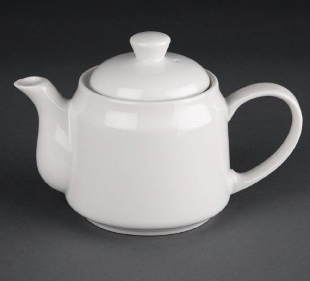 Plain White Ceramic Tea Pot, For Home