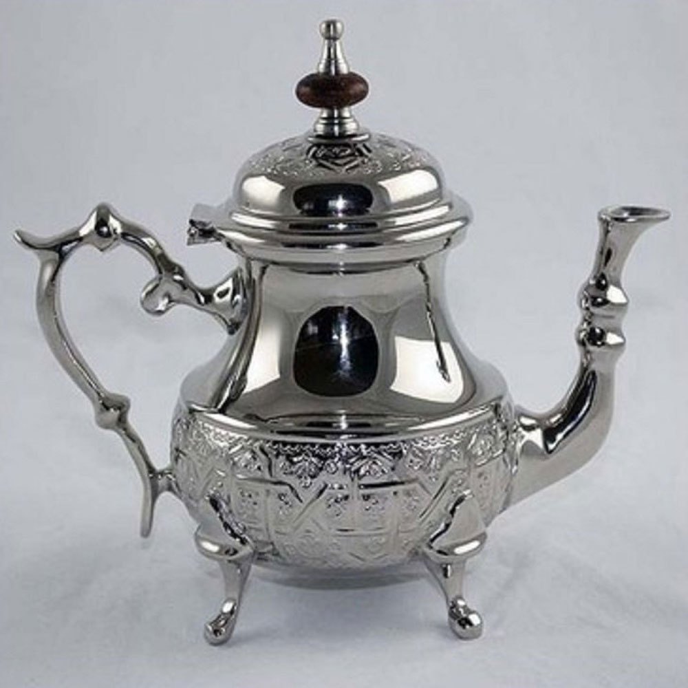 Silver Aluminium Moroccan Teapot, For Home, Size: 8inch