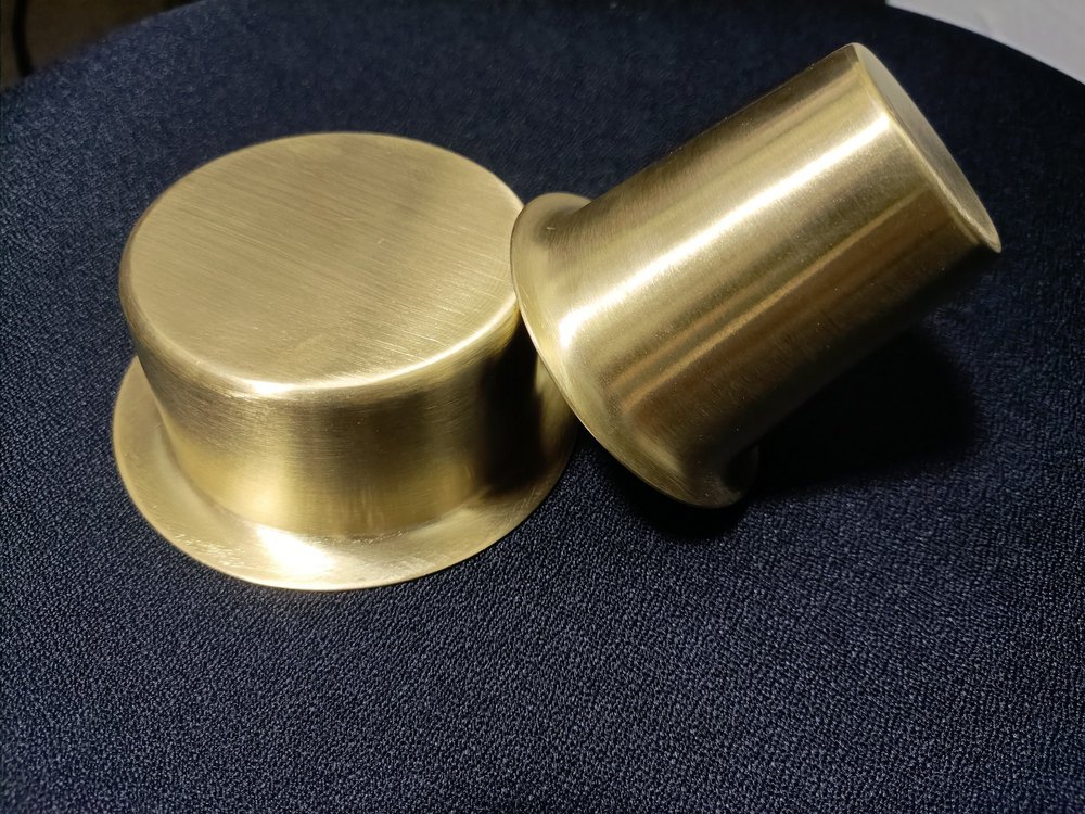 Brass-Matt Brass Coffee Davara Set - Matt Finish, For Home