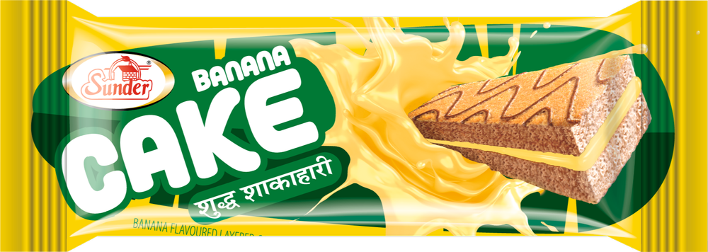 Rectangle Sunder Banana Cake, For Bakery, Packaging Type: Carton Box