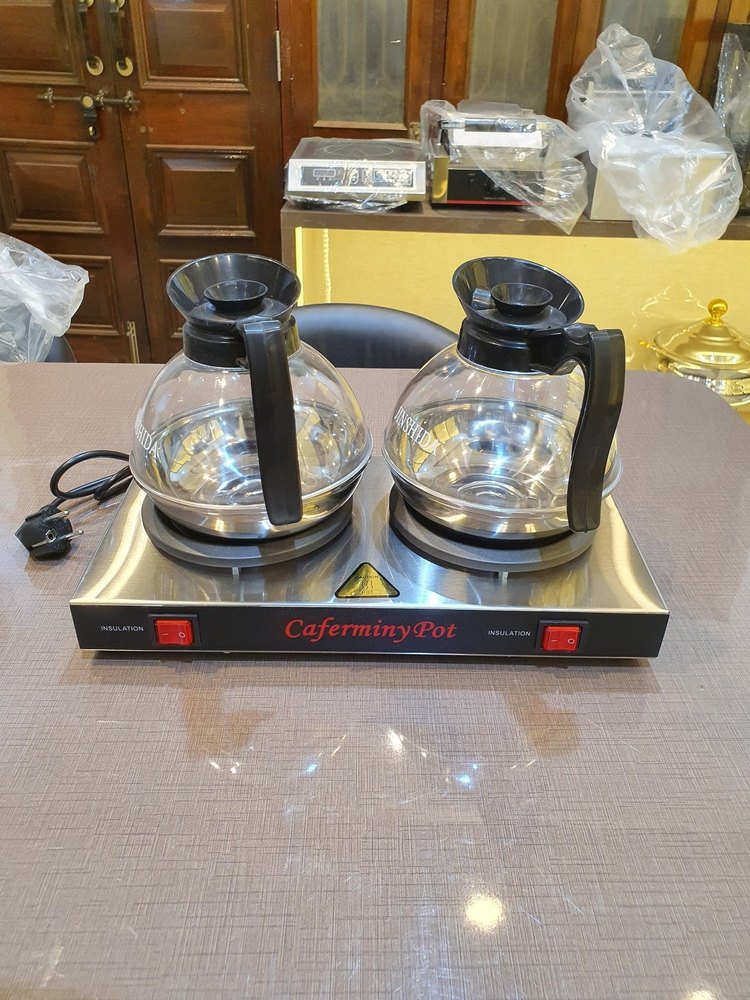 Double Hot Plate Tea Coffee Milk Carafe, For Home, Capacity(No. of cups): 2