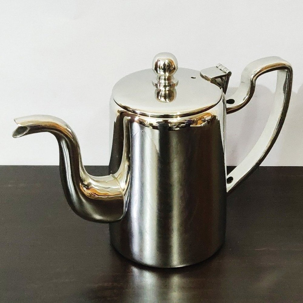 Plain Round Stainless Steel Coffee Pot, For Home