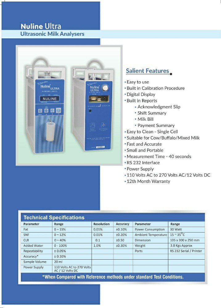 Nuline Ultra Milk Analyzer
