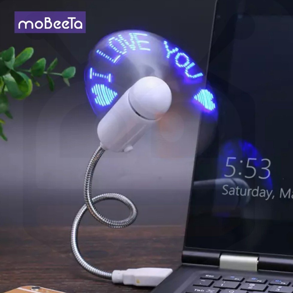 Text USB LED fan