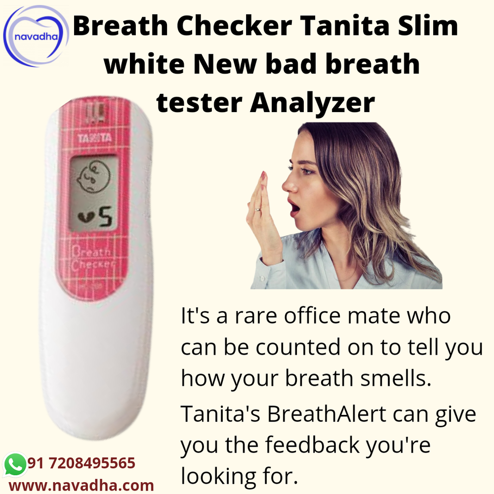 Breath Checker Tanita Slim White New Bad Breath Tester Analyzer, Beep, Model Name/Number: HC-205