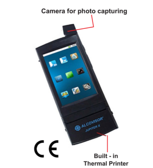 Alcohol Breath Analyzer With Built-In Printer & Camera Jupiter X