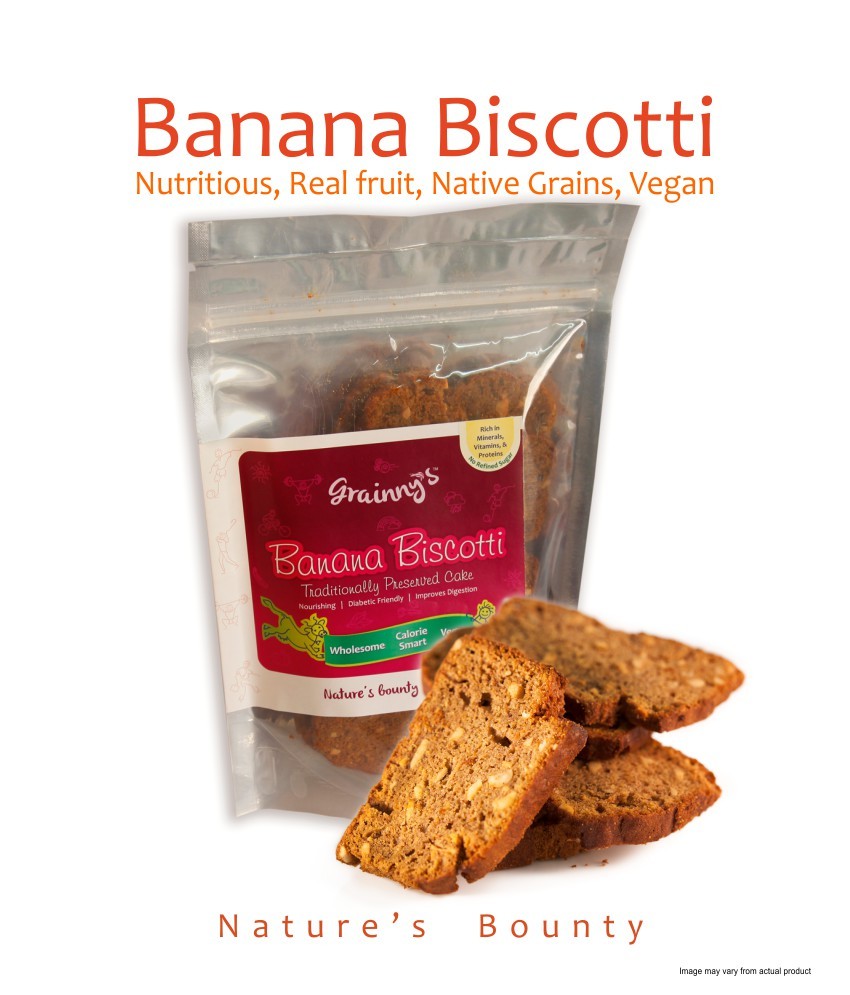 Grainny\'s Organic Whole-Grain Vegan Banana Cake Biscotti
