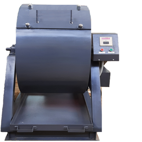 Stainless Steel Gray Tumbler Drum Test Apparatus With Presettable Digital Counter, Packaging Type: Wooden Box