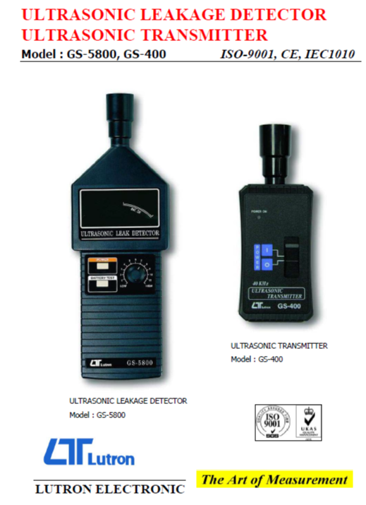 Digital Black Lutron GS-5800 Ultrasonic Leakage Detector, For Industrial