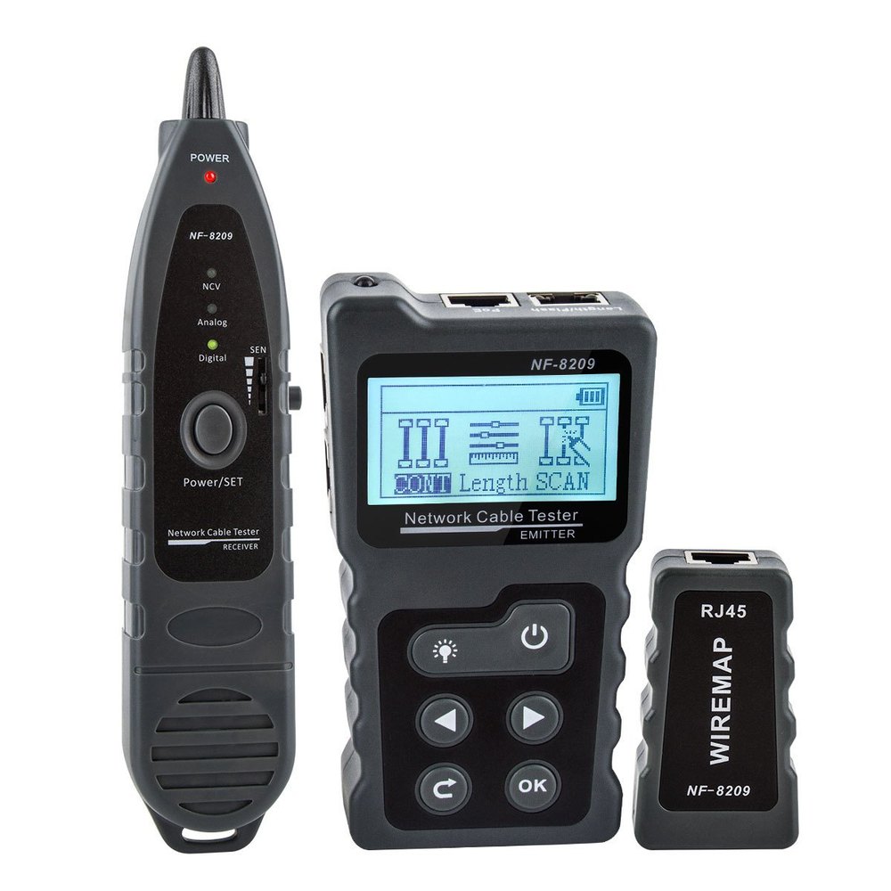 Network Cable Tester, Multi-Functional LCD Network Cable Tester Wire Tracker