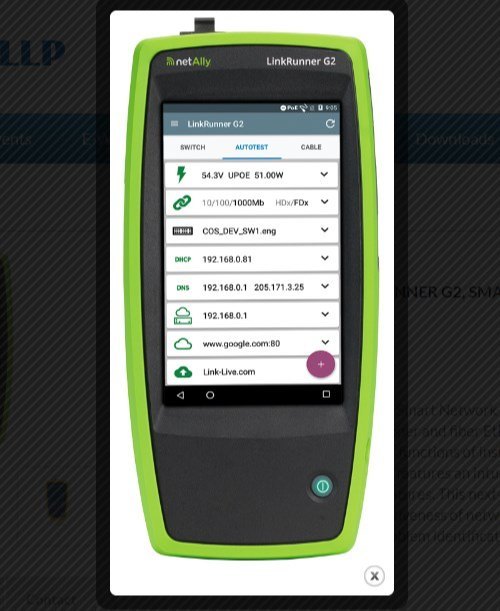 Digital Netally Linkrunner G2, Smart Network Tester, Model Name/number: Lr-g2