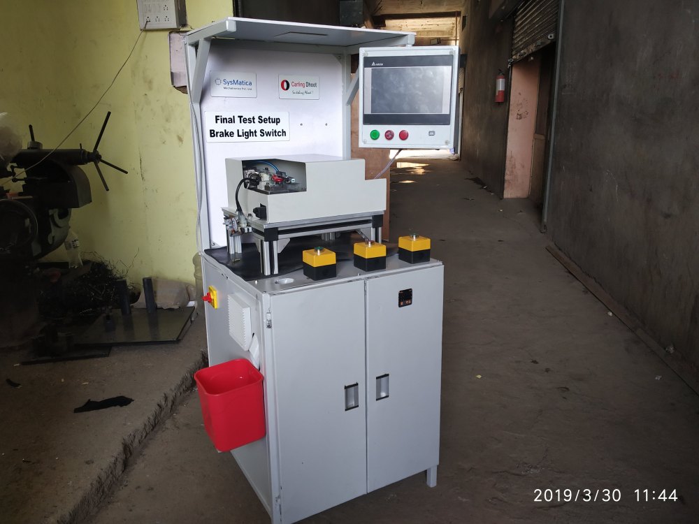 White Mild Steel Brake Light Switch Testing Machine for Industrial