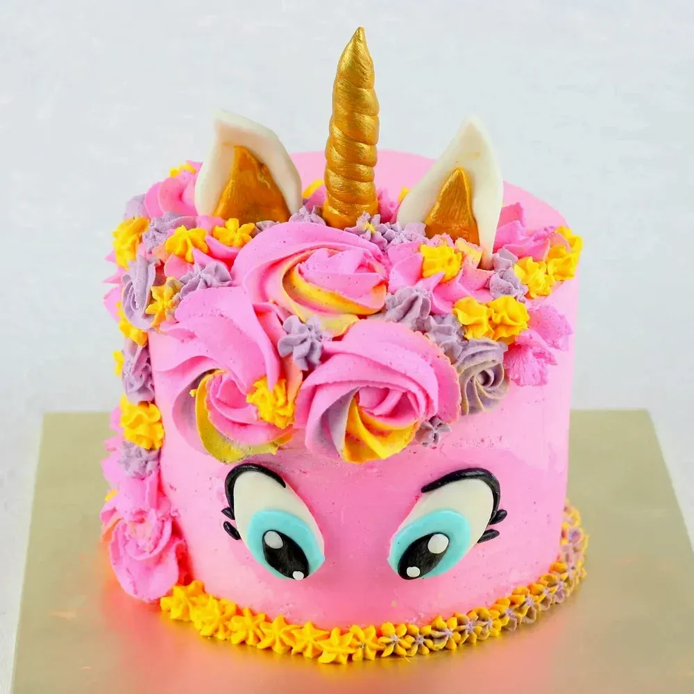 Choclate Pink Unicorn Chocolate Cake, Packaging Type: Box, Weight: 1kg