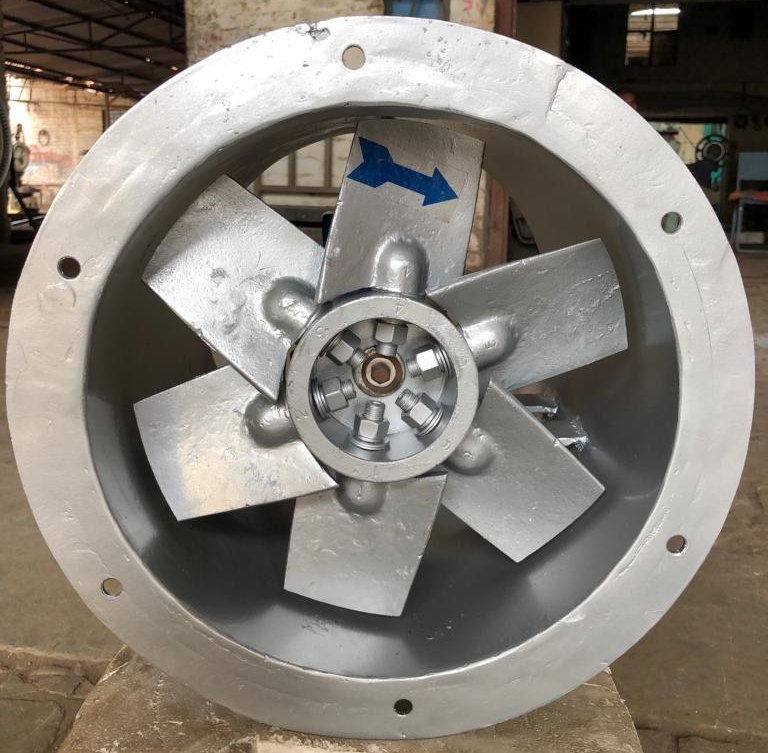 Mild Steel 60 mm High Pressure Axial Flow Fan, Impeller Size: 300 mm, Capacity: 2000 Cfm