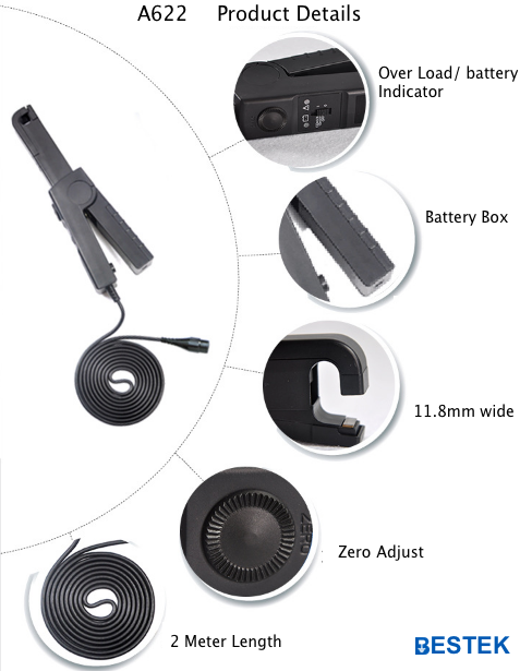 BESTEK AC/DC Current Probe, For Industrial And Laboratory