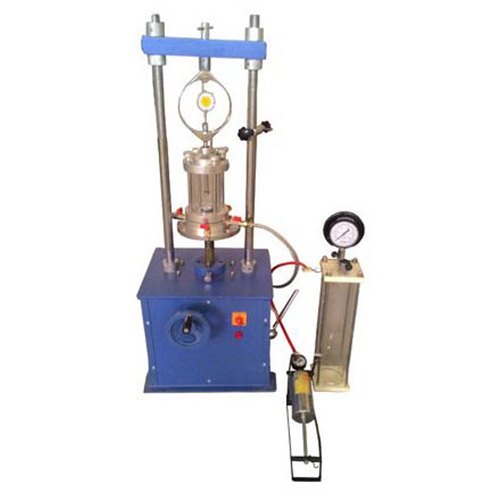 Blue Steel Triaxial Cell Test Apparatus with Load Frame, For Laboratory, Automation Grade: Automatic