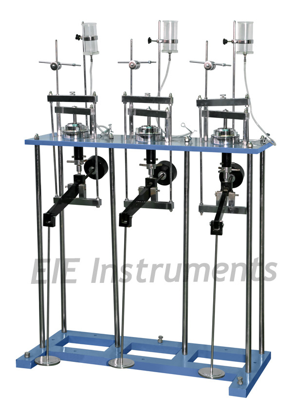 Consolidation Test Apparatus - Three Gang With Dial Gauge Indication, For Soil Testing, 196