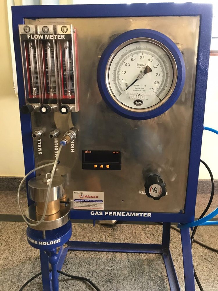 Gas Permeameter for Petroleum Lab, For Laboratory