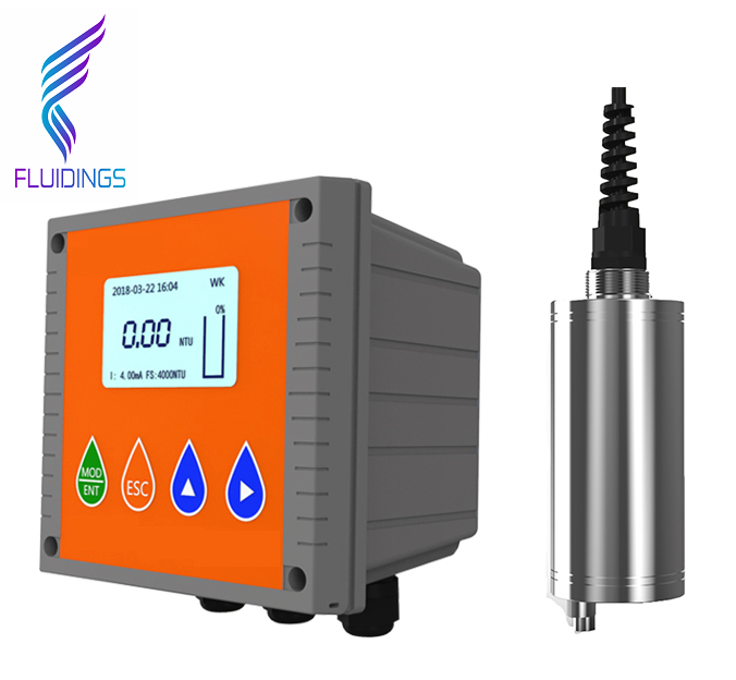 FLUIDINGS 0-4000 Ntu Online Turbidity Meter, For Water Quality Measurement, Model Number: FLD-Z6-F