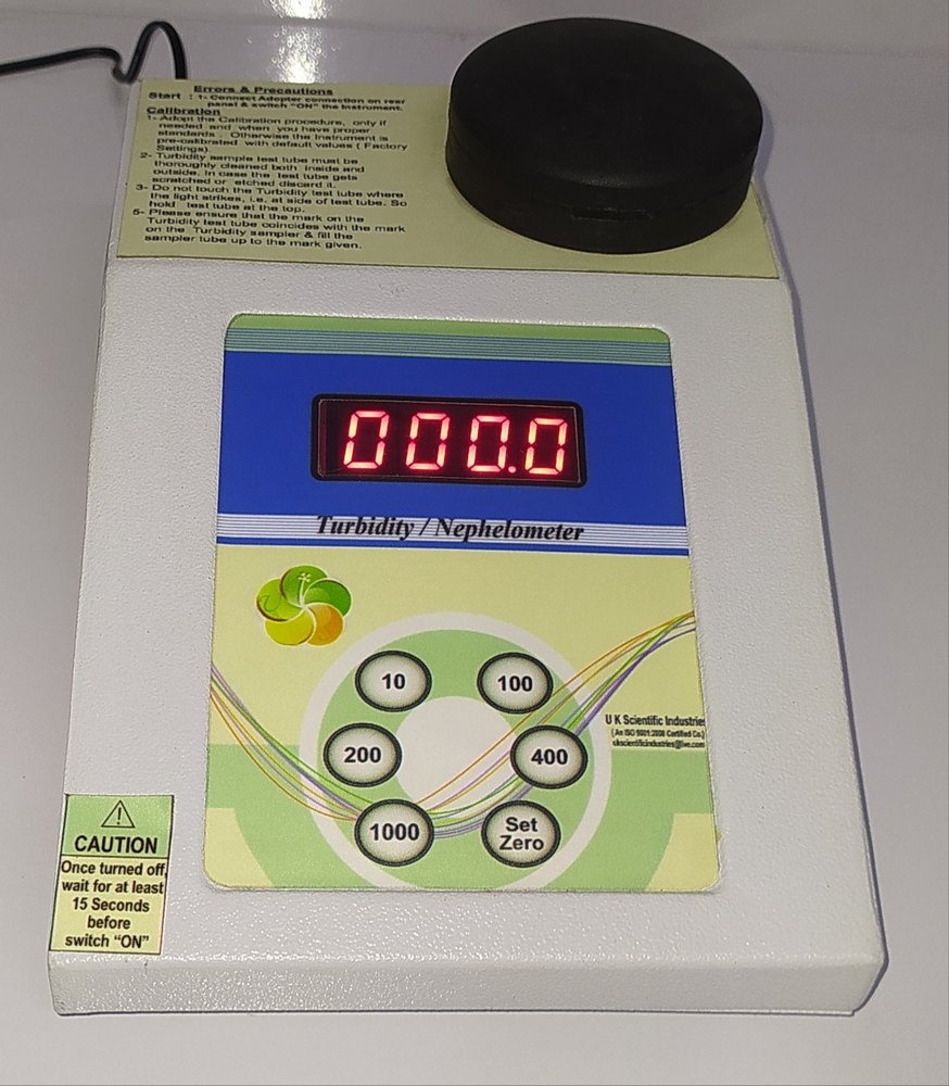UKSI 1000 Ntu Digital Turbidity Nephelometer, For Laboratory, 0.1 Ntu
