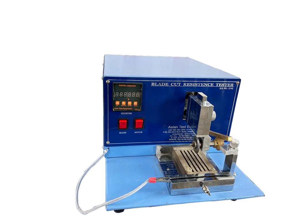 Digital Blue Circular Blade Cut Resistant Tester, For Laboratory, Packaging Type: Wooden Box