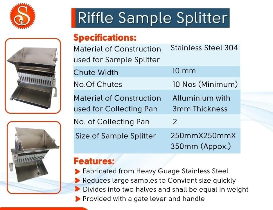 Semi-Automatic Analog Micro Splitter & Falling Sample Dividers, Packaging Type: Wooden Box