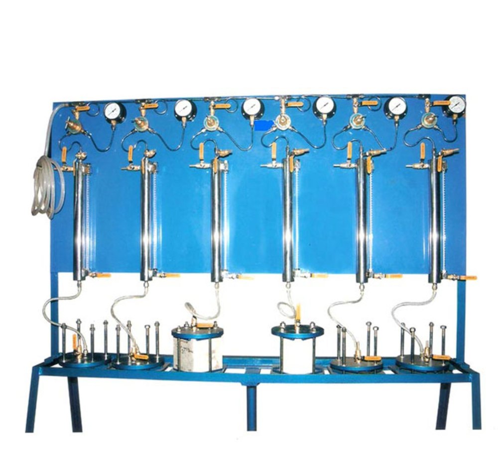 Mild Steel Concrete Permeability Test Apparatus with 6 Cell