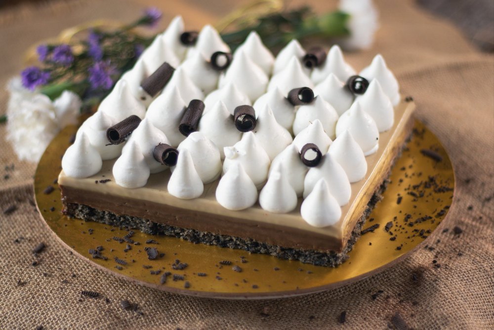 Black Sesame Cappuccino Cake, For Birthday Parties