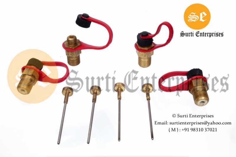 Brass Pressure Test Point 1/4 ( 6 mm ) with socket PN 16 , Needle for Test Point