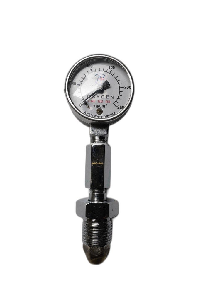 Brass Black Cylinder Pressure check meter, For Laboratory