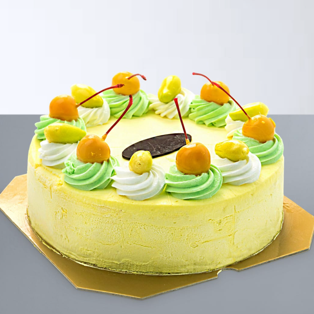 Round Eggless Mango Cake, Packaging Size: 10*10, Weight: 1kg-5kg