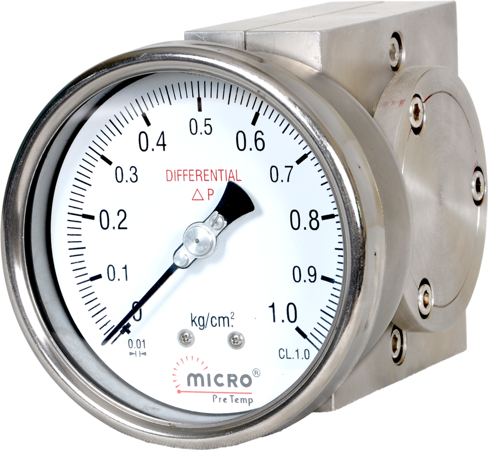 4 inch / 100 mm Diaphragm Differential Pressure Gauges, 250 rnm Wc to 6000 rnm Wc