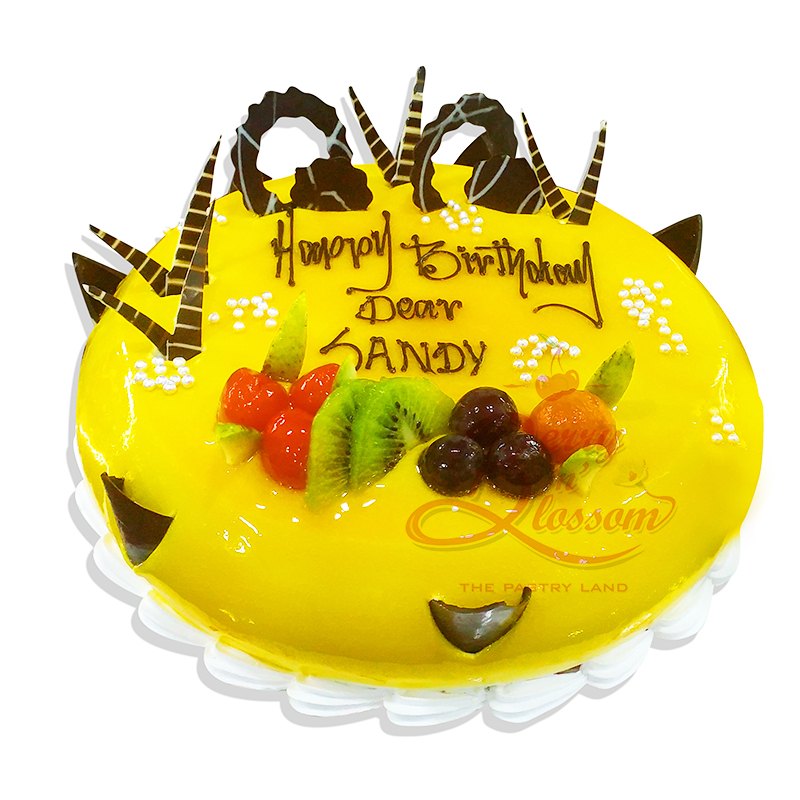 Round Mango Romance Cake, Packaging Type: Box, For Birthday Parties