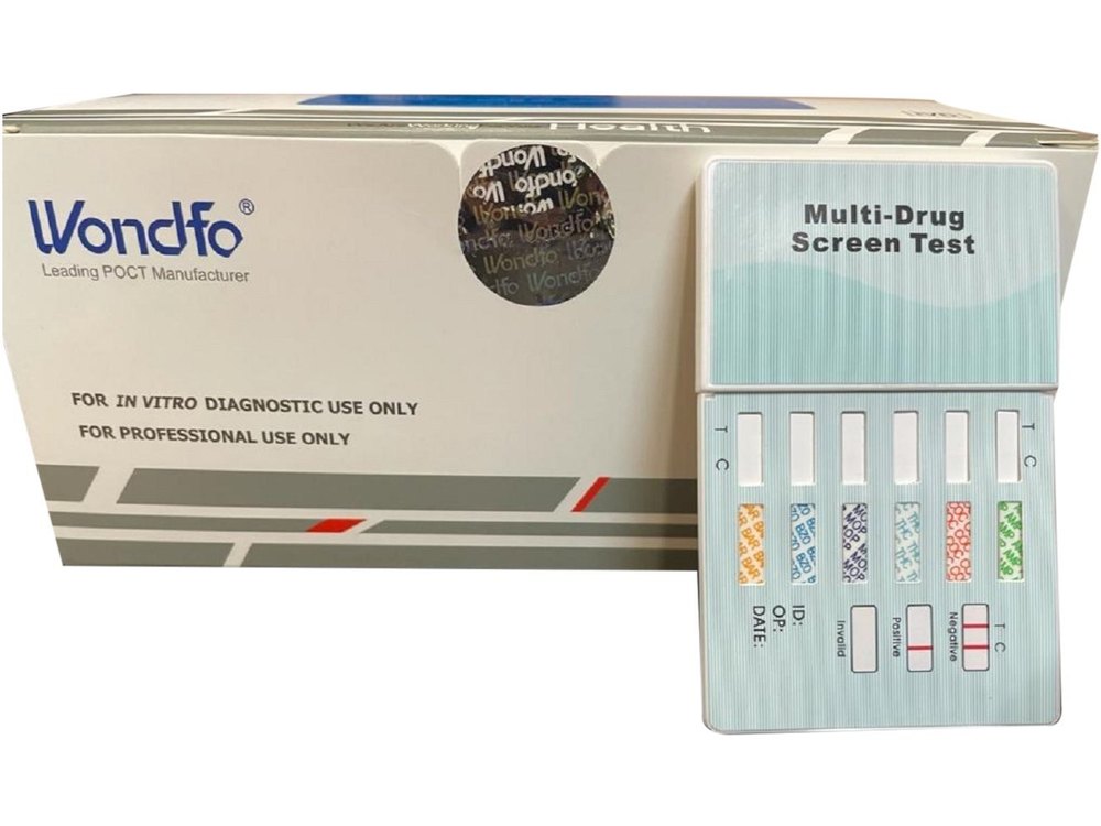 Wondfo 6 Panel Multi-Drug Urine Test Kit, Packaging Type: Box