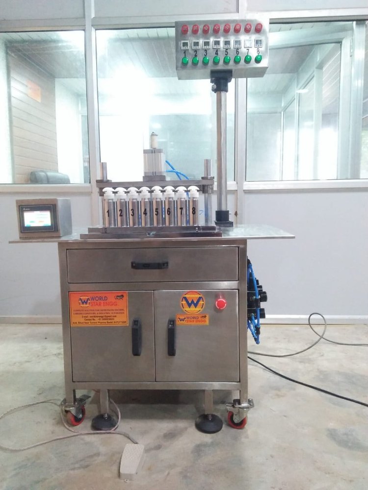 Semi Automatic Stainless Steel Lotion Pump Leakage Testing Machine