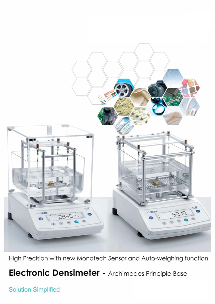 Aczet Stainless Steel Electronic Densimeter, Capacity: 0.0001 to 220 g, For Lab Use, Model Name/Number: CY204GT