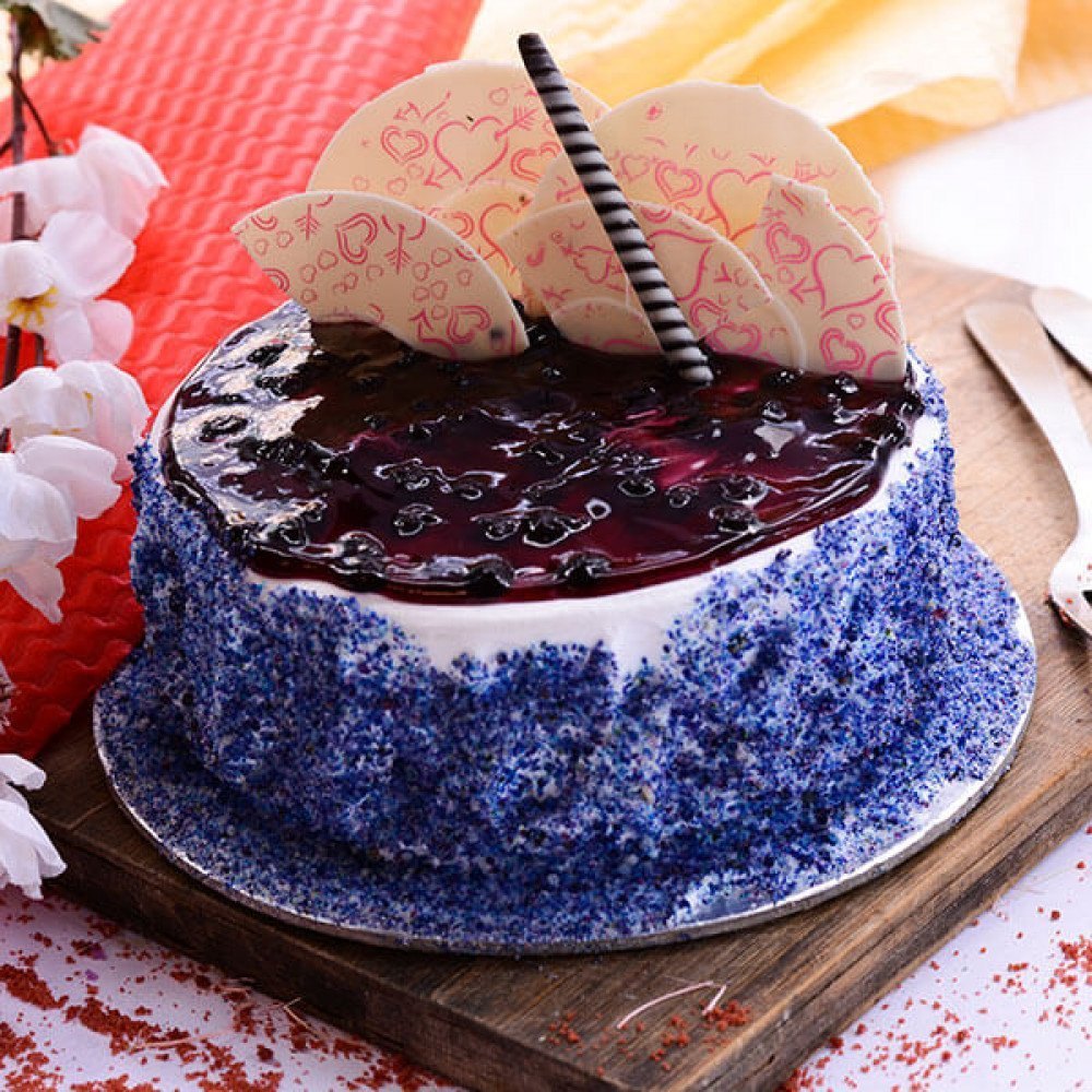 Round Eggless Blueberry Cakes, Packaging Size: 10*10, Weight: 1kg-5kg