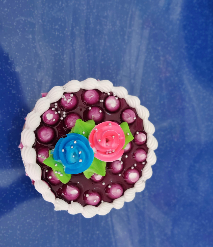 Round Blueberry Cake, For Birthday Parties, Packaging Type: Packet