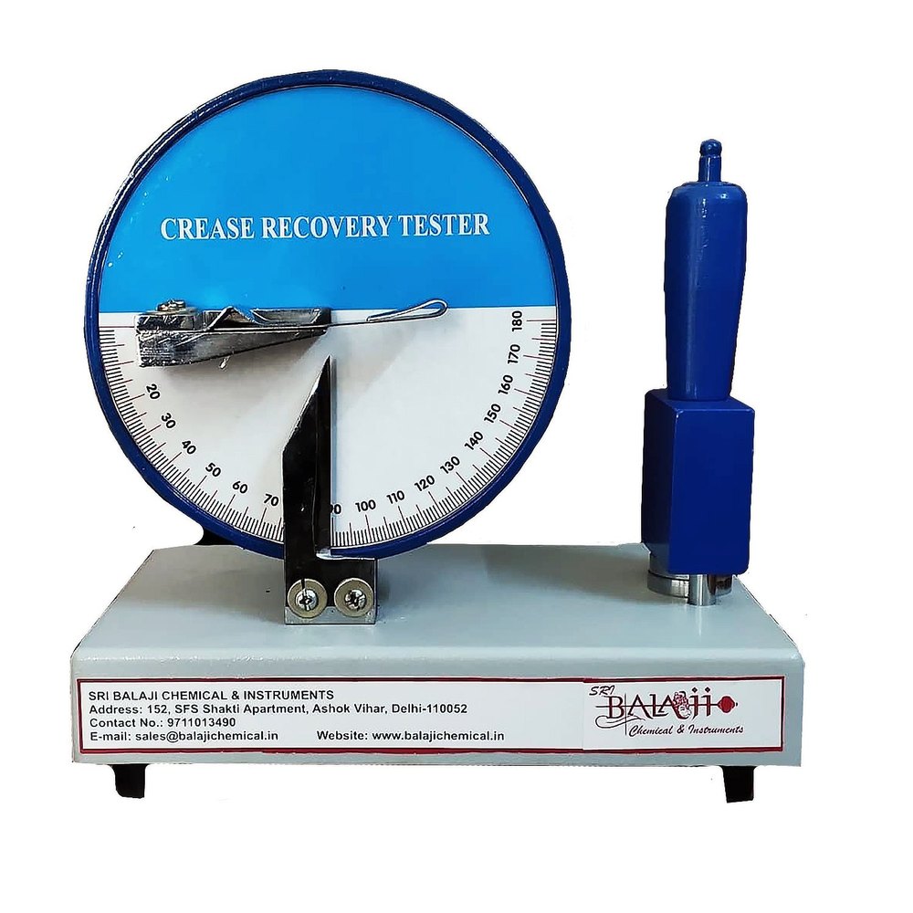Blue Mild Steel Crease Recovery Tester, Packaging Type: Box