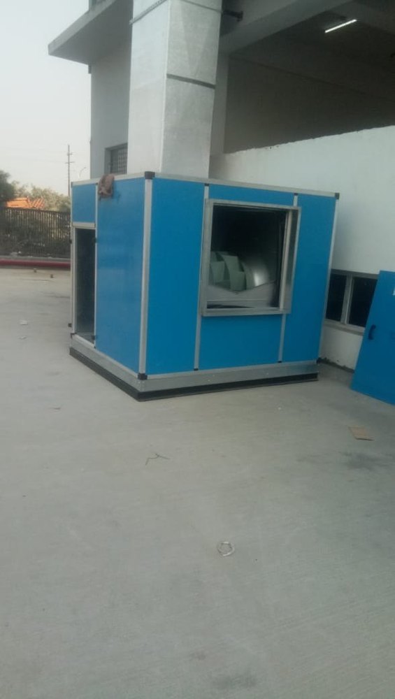 Blue Galvanized Iron Exhaust Fan Section