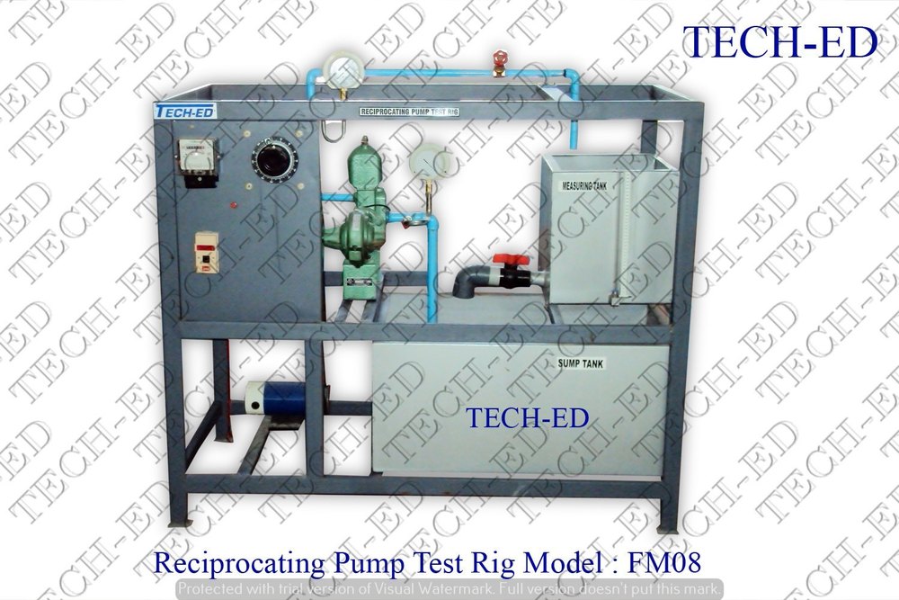 Reciprocating Pump Test Rig, For Laboratory Equipment