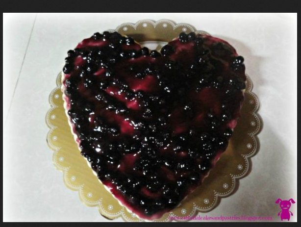 Heart Blueberry Cake