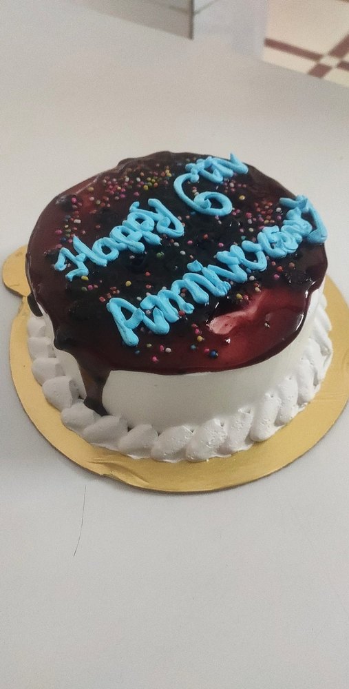 Round Blueberry Cake, For Birthday Parties, Weight: 1kg