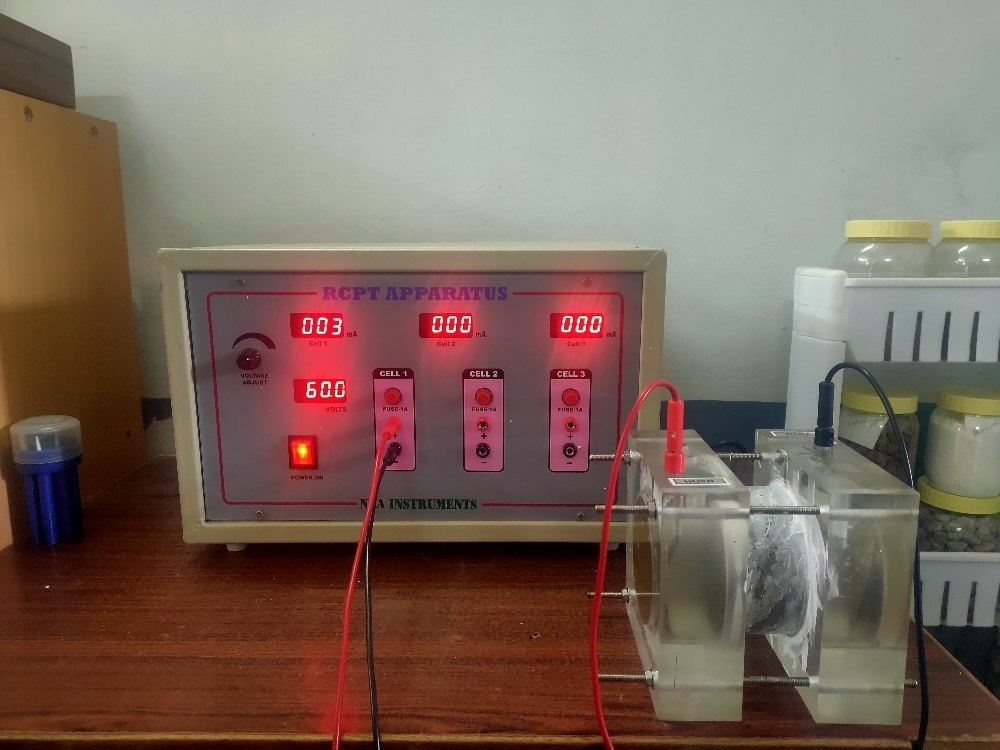 Digital 3 Cell Rapid Chloride Penetration Test Apparatus, 220 To 240 V
