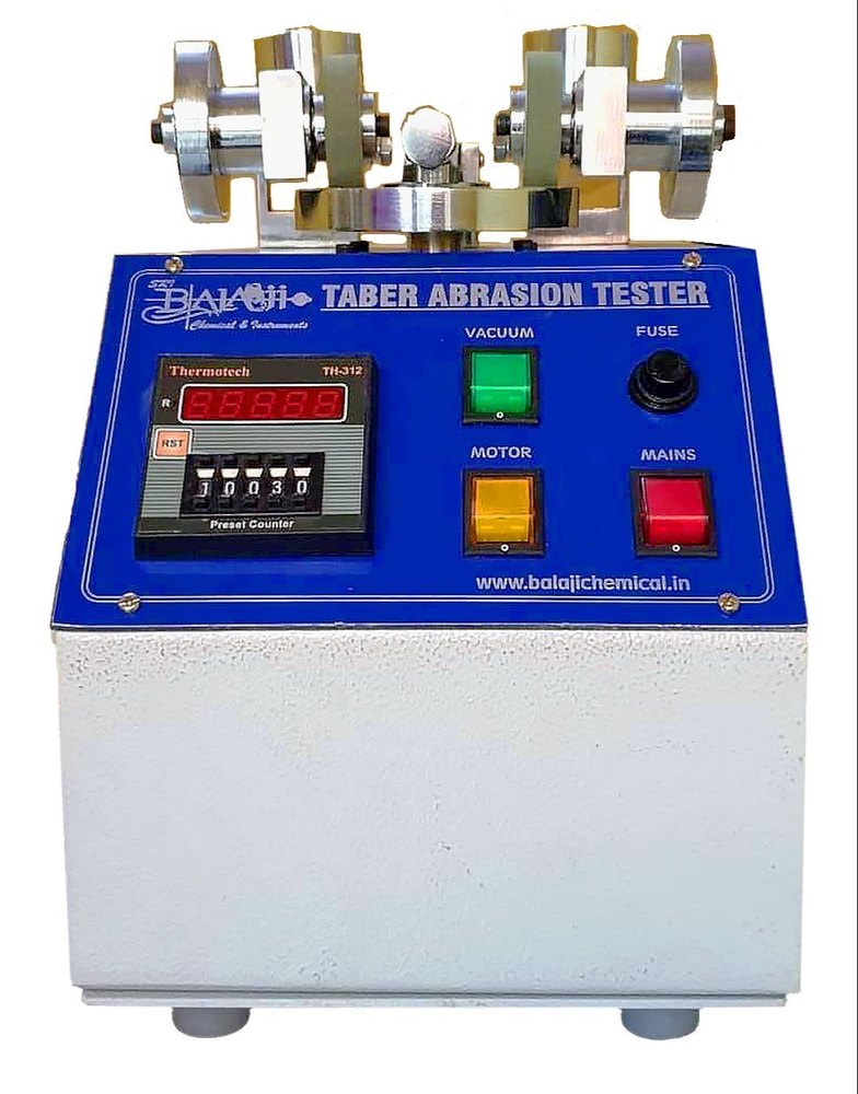 Stainless Steel Taber Abrasion Tester, 220 V, 50 Kgs