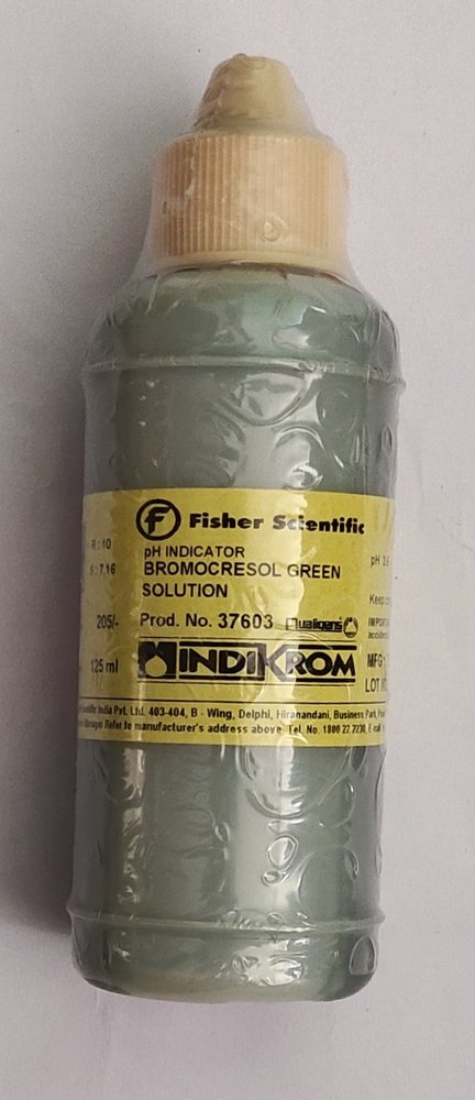 Bromocresol Green Solution, 76-60-8, Bottle of 100 ml