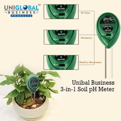 Uniglobal Business 3 in1 Plant Moisture Soil ph Meters, For Laboratory, 100 Gm