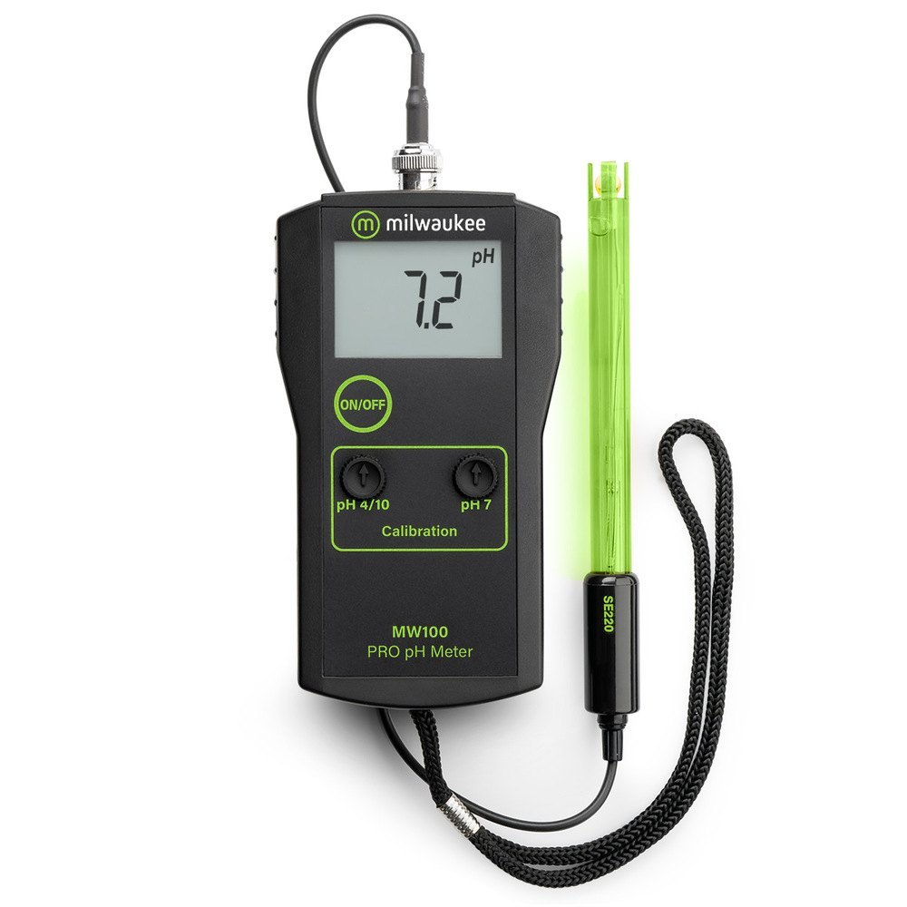 0.1pH Manual Milwaukee MW100 PRO pH Meter