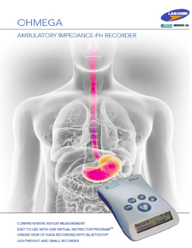 Lcd Portable Impedance pH Recorder Ambulatory